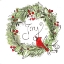 Picture of JOYFUL CARDINAL WREATH