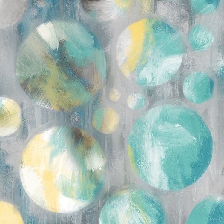 Picture of TEAL BUBBLY ABSTRACT