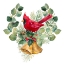 Picture of NORTHERN CARDINAL ON HOLIDAY BELLS