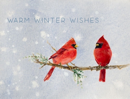 Picture of NORTHERN CARDINALS WARM WINTER WISHES