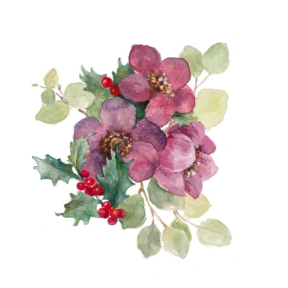 Picture of PLUM CHRISTMAS FLOWERS