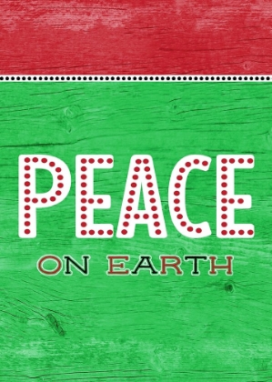Picture of PEACE ON EARTH GREEN RED