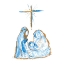 Picture of BLUE AND GOLD NATIVITY I