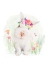 Picture of WHITE BUNNY WITH FLOWER BONNET