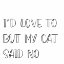 Picture of MY CAT SAID NO