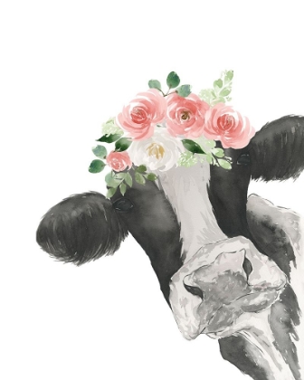 Picture of HELLO COW WITH FLOWER CROWN