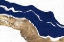 Picture of NAVY AND GOLD TIERRA I