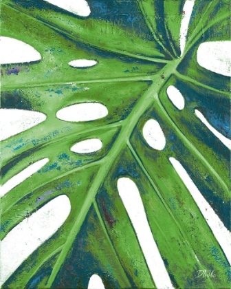 Picture of TROPICAL LEAF WITH BLUE I