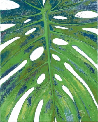 Picture of TROPICAL LEAF WITH BLUE II