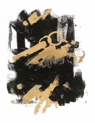 Picture of GOLD BLACK ABSTRACT I