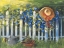 Picture of MORNING GLORIES ON THE FENCE