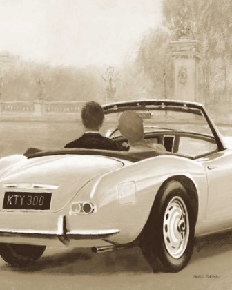 Picture of A RIDE IN PARIS II SEPIA CROP