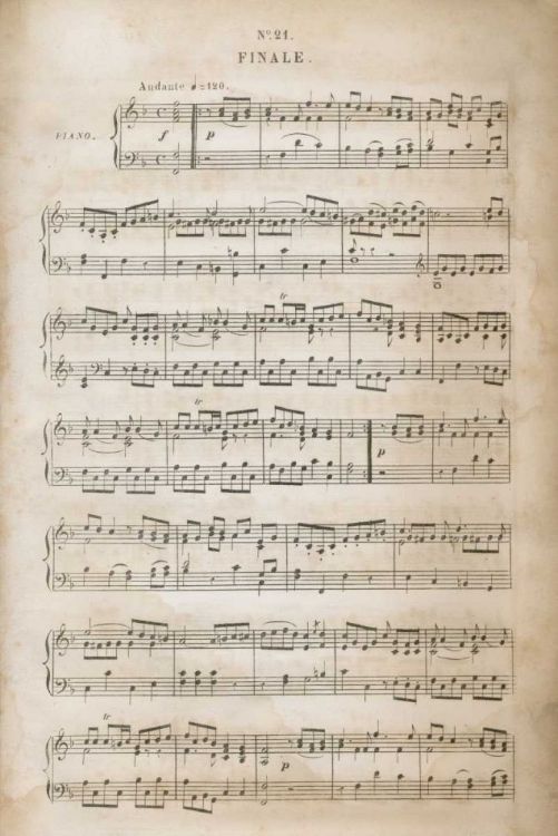 Picture of SHEET OF MUSIC IV