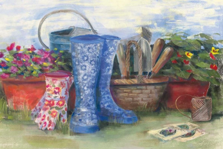 Picture of GARDENERS STILL LIFE WITH BOOTS
