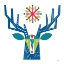 Picture of GEOMETRIC HOLIDAY REINDEER II BRIGHT