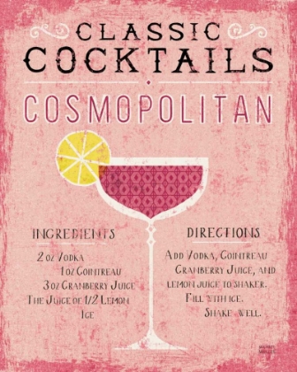 Picture of CLASSIC COCKTAILS COSMOPOLITAN PINK