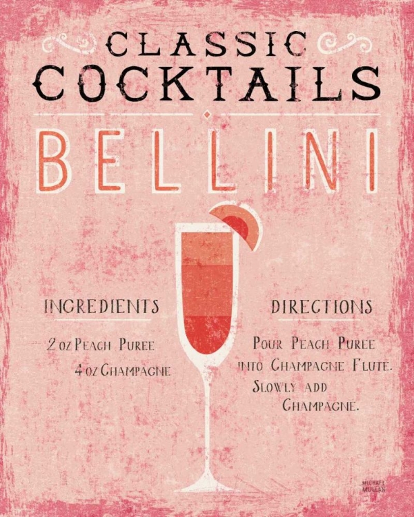 Picture of CLASSIC COCKTAILS BELLINI PINK