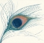 Picture of PEACOCK FEATHER I BLUE