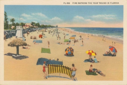 Picture of BEACH POSTCARD I PLAIN BORDER