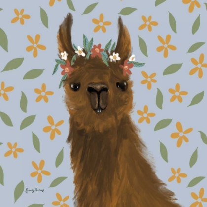 Picture of DELIGHTFUL ALPACAS II FLORAL CROP