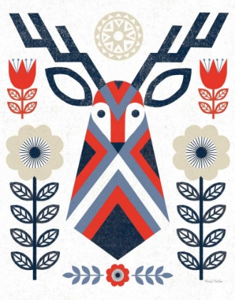 Picture of FOLK LODGE DEER II RED NAVY