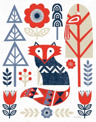 Picture of FOLK LODGE FOX RED NAVY