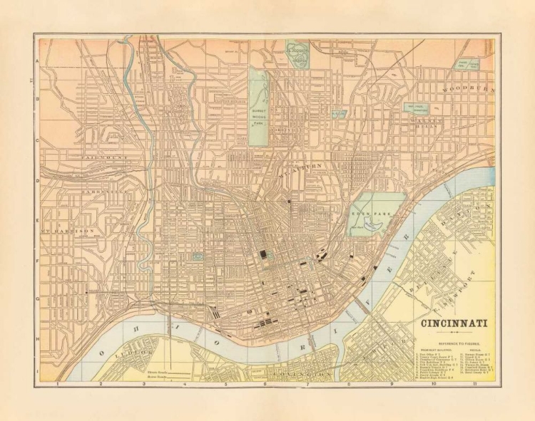 Picture of MAP OF CINCINNATI