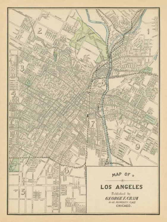 Picture of MAP OF LOS ANGELES