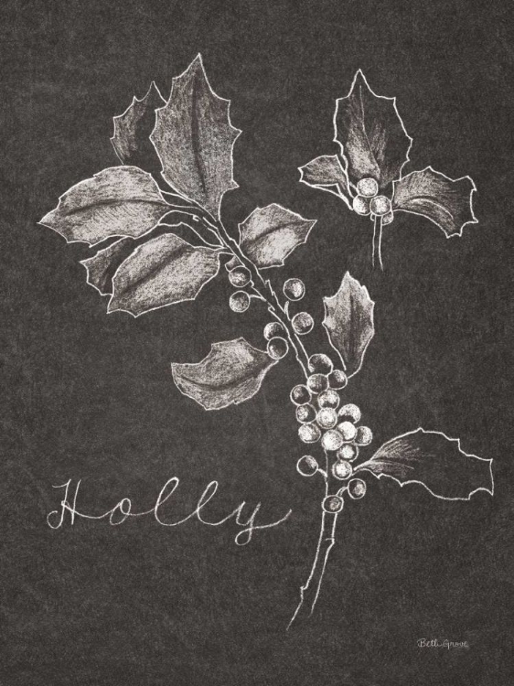 Picture of BLACK AND WHITE CHALKBOARD CHRISTMAS II