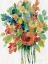 Picture of EARTHY COLORS BOUQUET I WHITE