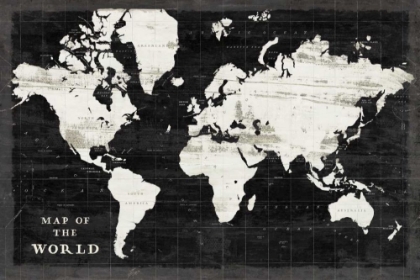 Picture of WORLD MAP BLACK