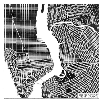 Picture of NEW YORK MAP BLACK