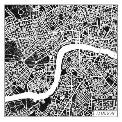 Picture of LONDON MAP BLACK