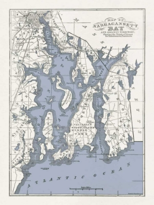 Picture of NARRAGANSETT BAY MAP II