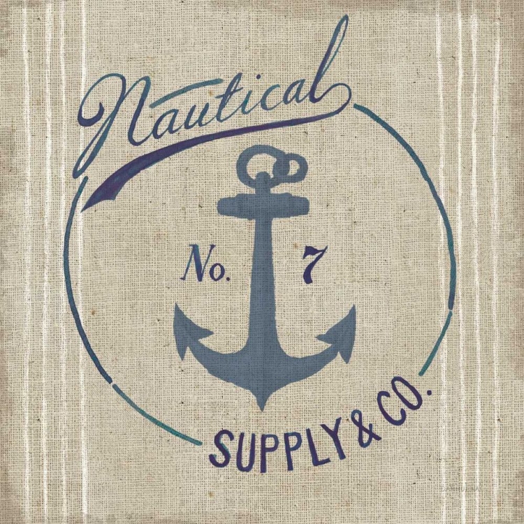 Picture of FLOURSACK NAUTICAL IX BURLAP