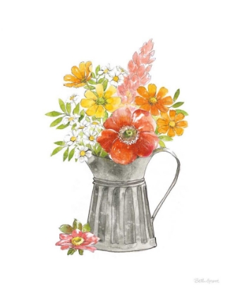 Picture of FARMHOUSE FLORAL VII WHITE