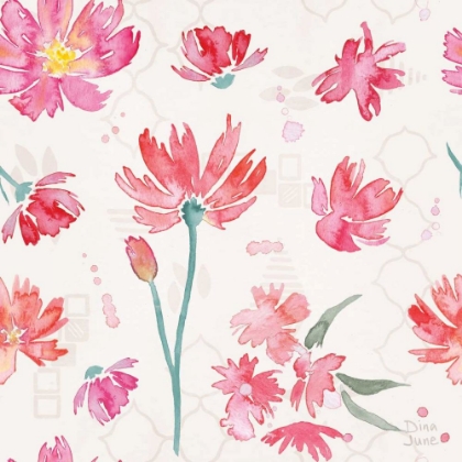 Picture of FLOWERS AND FEATHERS PATTERN IVA