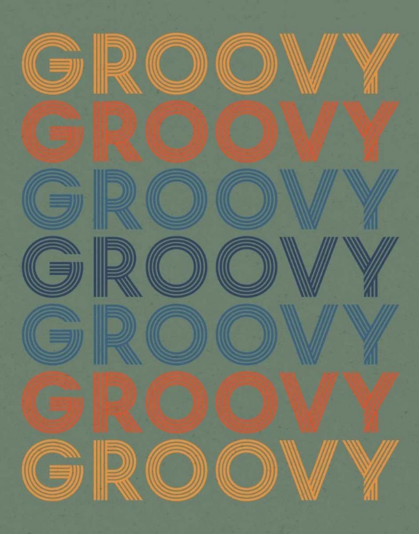 Picture of RETRO WORDS I GREEN