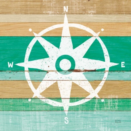 Picture of BEACHSCAPE IV COMPASS GREEN
