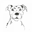 Picture of LINE DOG PITBULL I