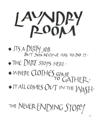 Picture of LAUNDRY ROOM SAYINGS WHITE