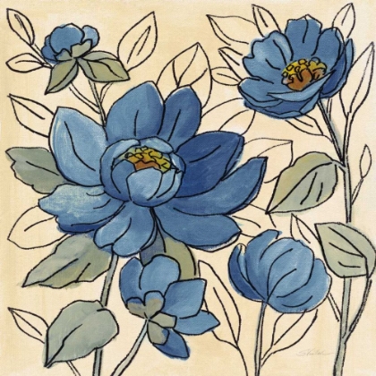 Picture of SPRING LACE FLORAL IV DARK BLUE
