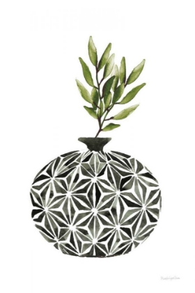 Picture of GEOMETRIC VASES IV GREEN