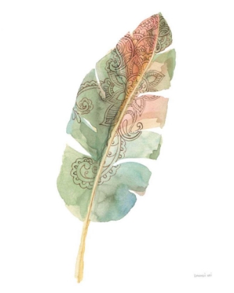 Picture of BOHO TROPICAL LEAF I ON WHITE