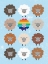 Picture of BE EWE BROWN AND RAINBOW SHEEP 5X7