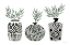 Picture of GEOMETRIC VASES I GREEN