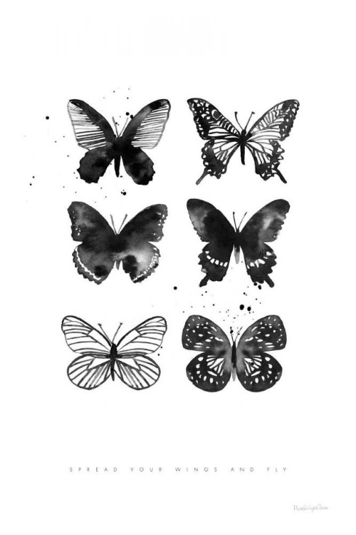 Picture of SIX INKY BUTTERFLIES