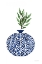Picture of COBALT GEOMETRIC VASES IV