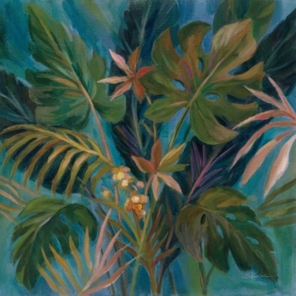 Picture of MIDNIGHT TROPICAL LEAVES
