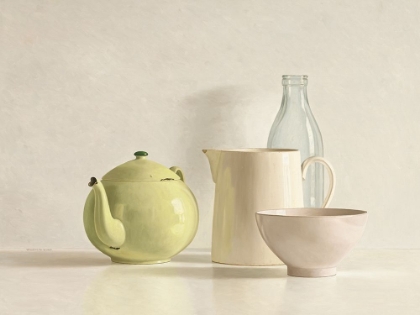 Picture of YELLOW TEAPOT-BOTTLE-BOWL AND JUG